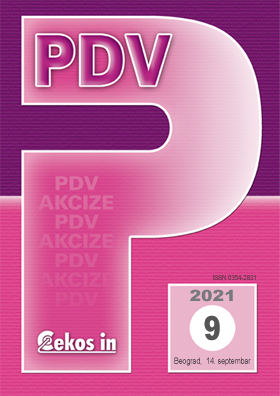 PDV broj 9/2021 od 14.09.2021.