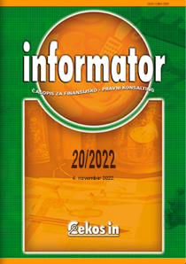 Informator broj 20/2022 od 04.11.2022.