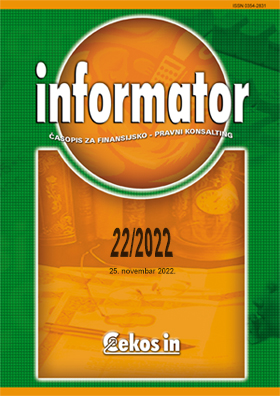 Informator broj 22/2022 od 25.11.2022.